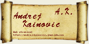 Andrej Kainović vizit kartica